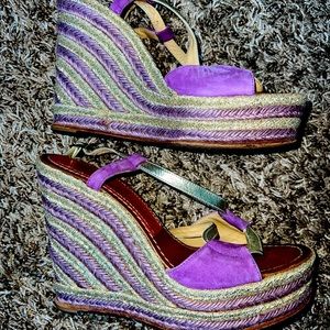 Poloma Barcelo purple women shoes platform size 8